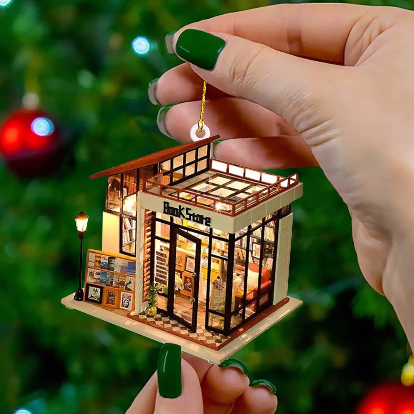 Creative Acrylic Christmas Tree Car Decor Hanging Ornament