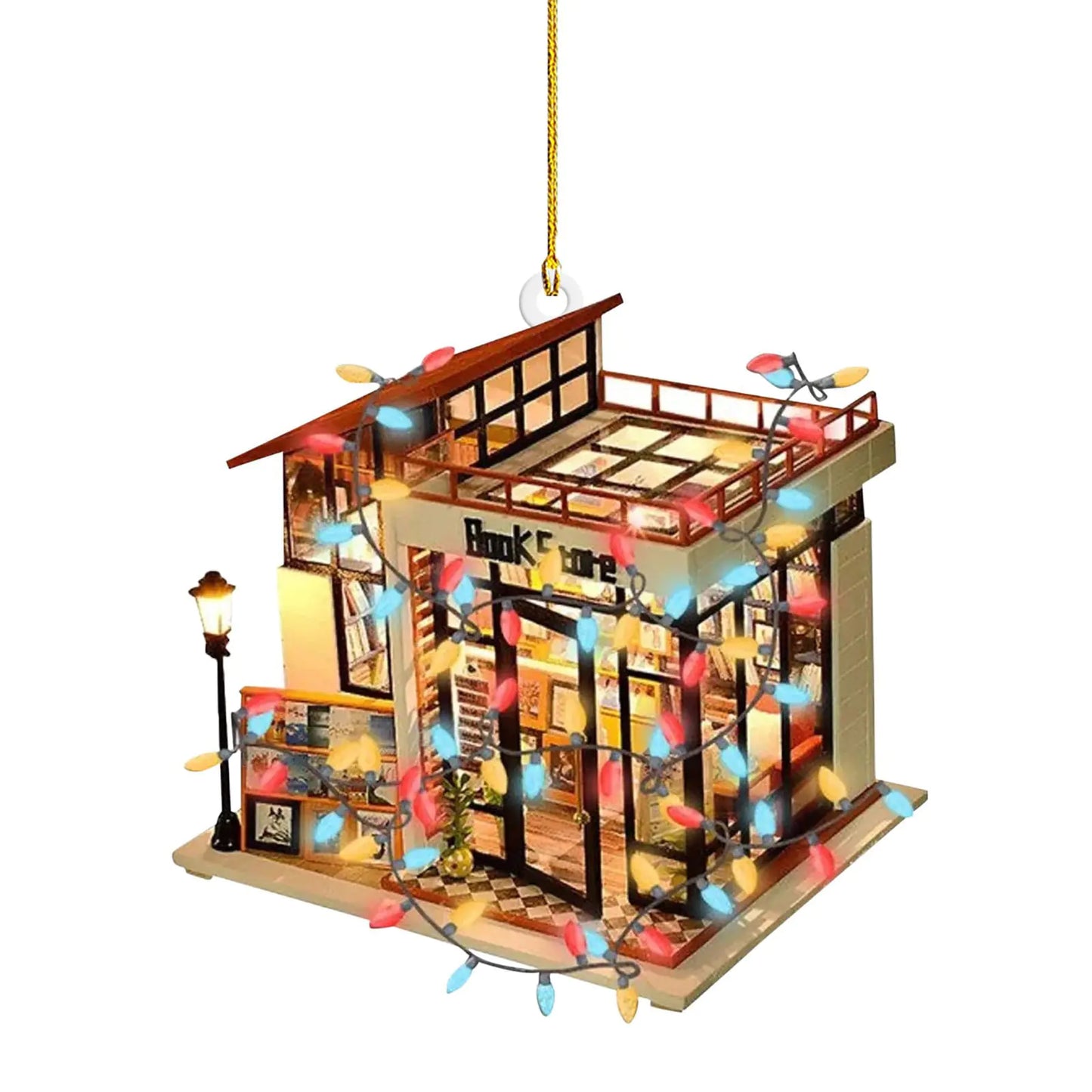 Creative Acrylic Christmas Tree Car Decor Hanging Ornament