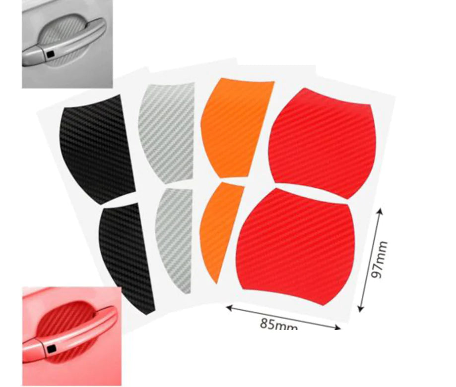 Car Door Handle Protector Vinyl Wrap Carbon Fiber Stickers